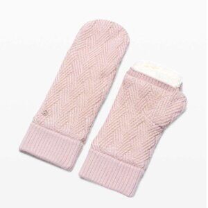Pink Lululemon Sherpa Weave Mittens